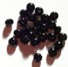 25 6x8mm Faceted Jet Donut Beads